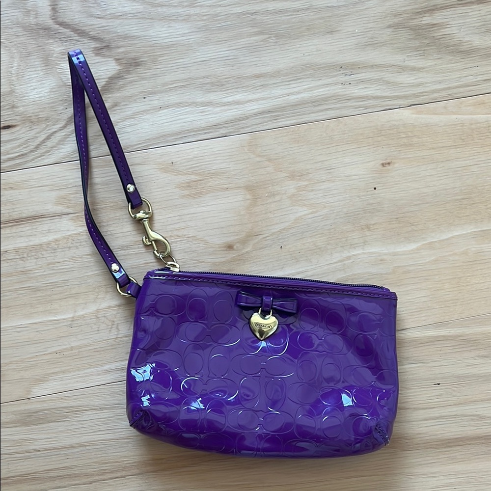 Purple Wristlet with Heart Charm
